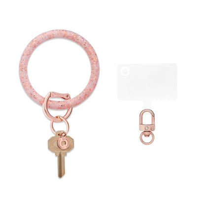 Rose Gold Big O Key Ring and Phone Connector Oventure