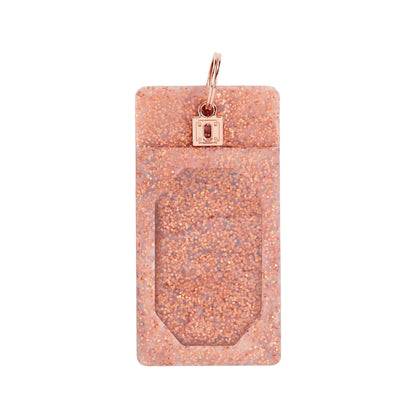 Rose Gold Confetti Silicone ID Case to put credit card or ID into slots