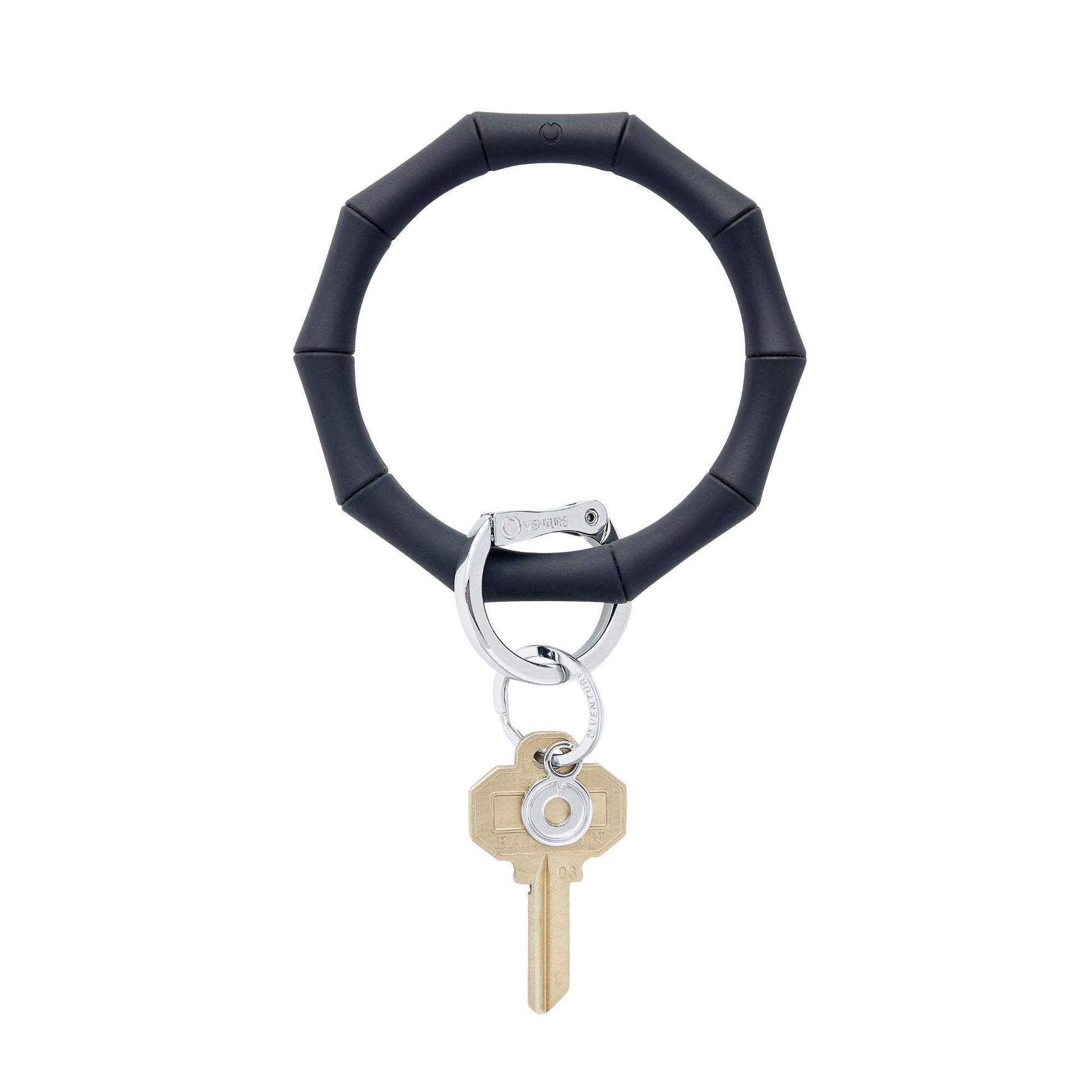 Back in Black Bamboo - Silicone Big O Key Ring - Oventure
