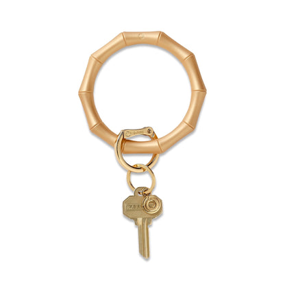 Gold Rush Bamboo - OVENTURE Silicone Big O Key Ring to wear hands free