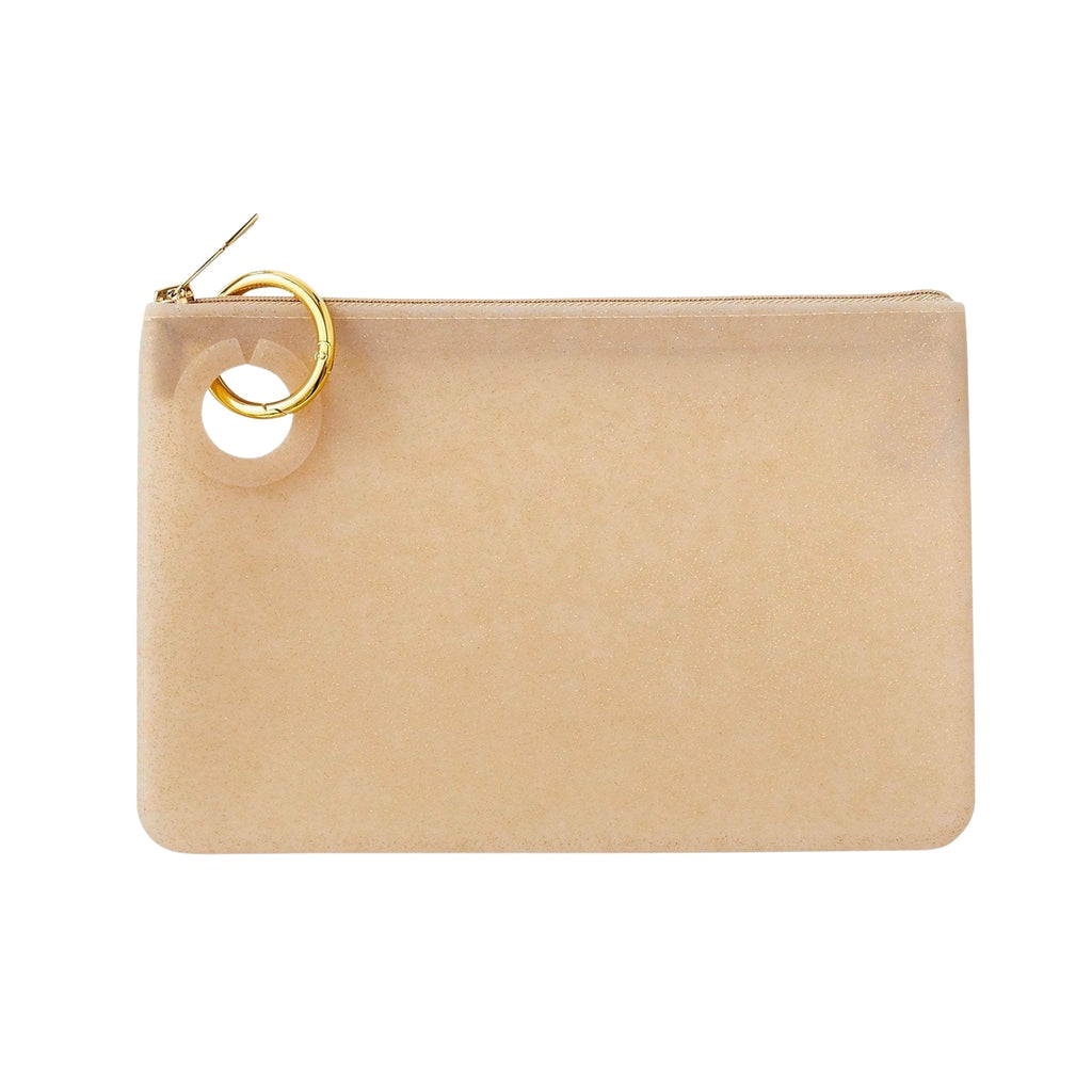 Oventure large silicone pouch in gold confetti