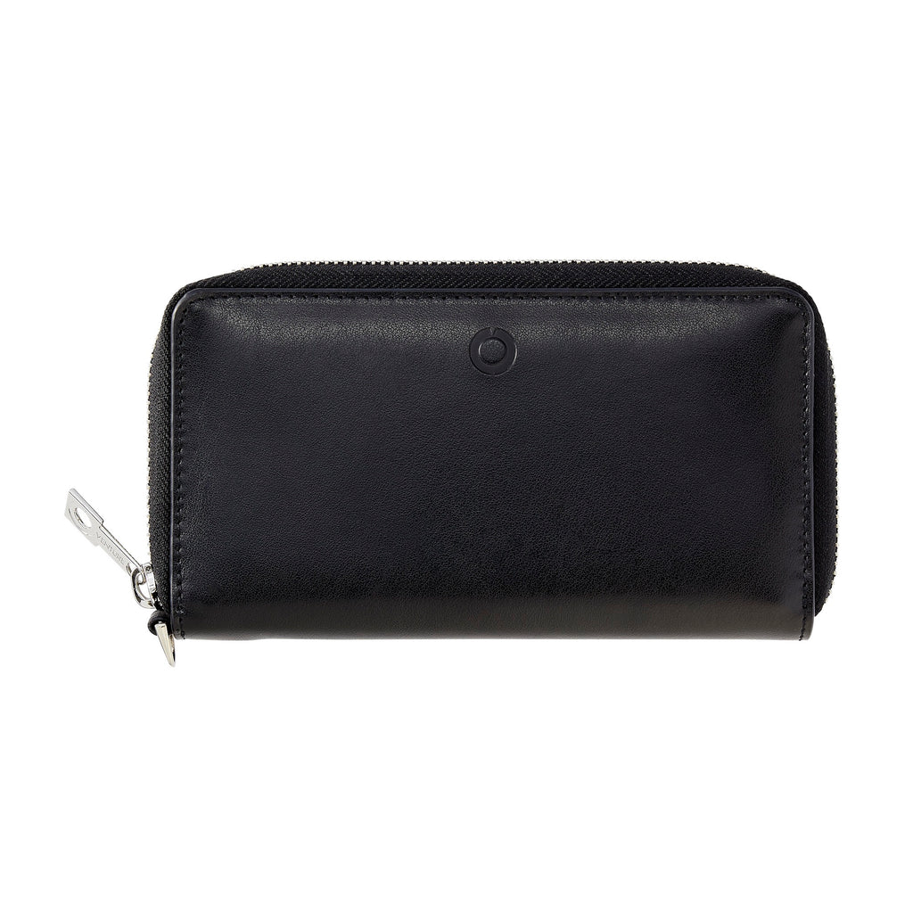 Back in Black - Ossential Leather Zip Around continental wallet - Oventure