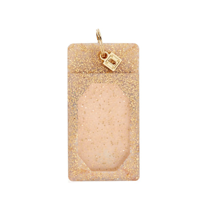 Gold Rush Confetti -  Silicone ID Case - Oventure with gold glitter silicone